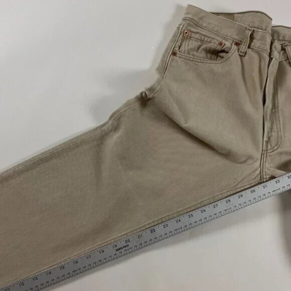 Levi's Men's Straight Jeans in Beige - Picture 3 of 10